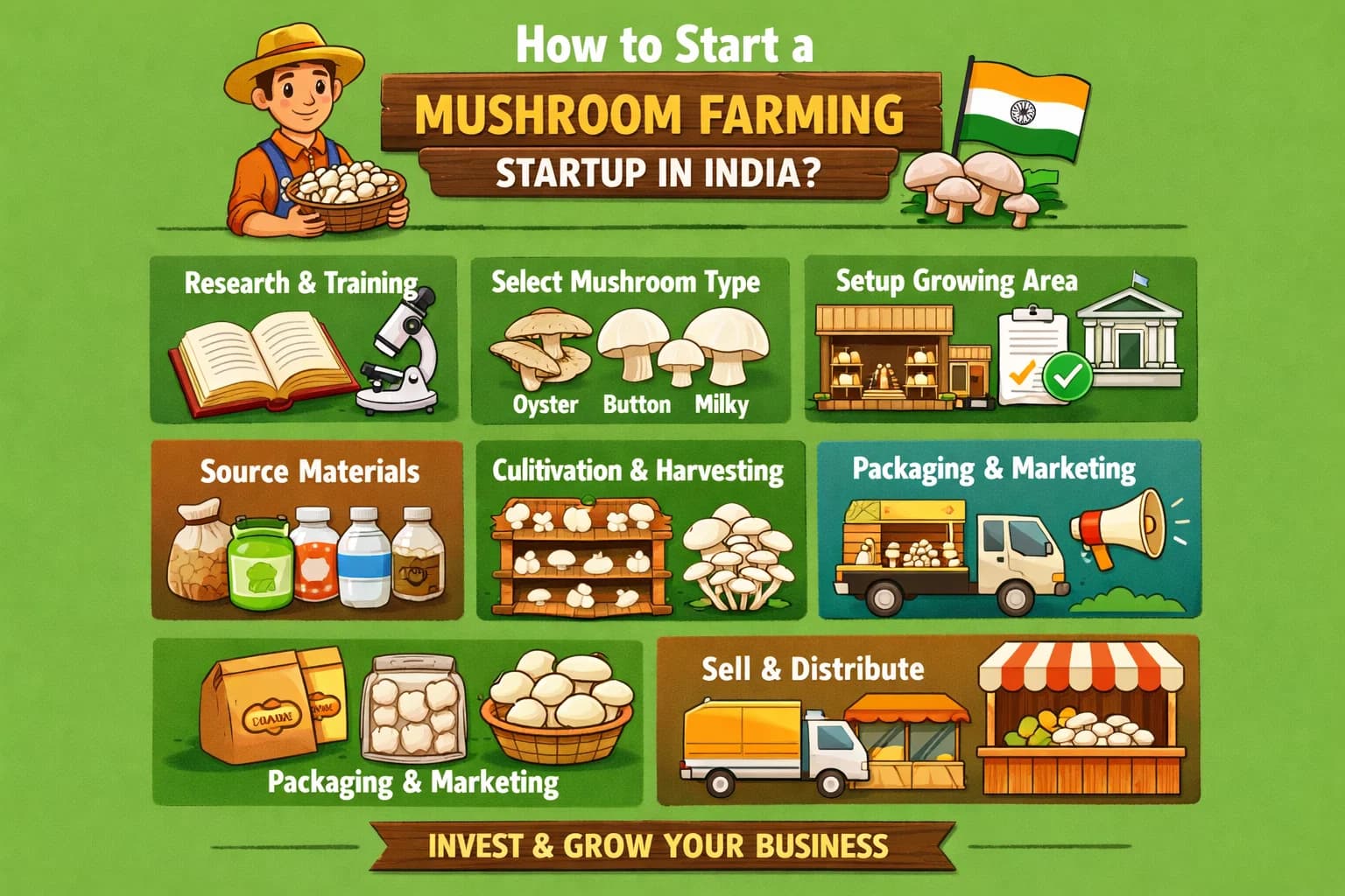 How to Start a Mushroom Farming Startup in India?