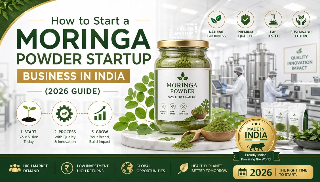 How to Start a Moringa Powder Startup Business in India (2026 Guide)