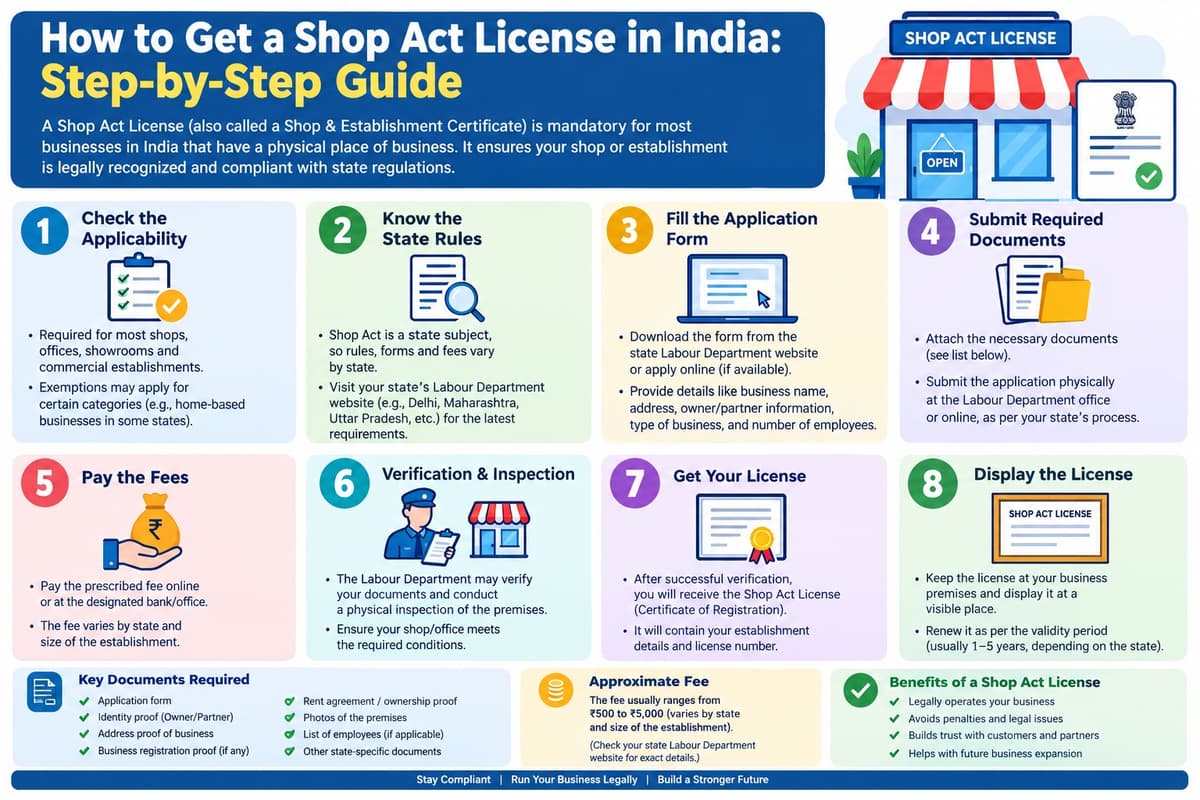 How to Get a Shop Act License in India: Step-by-Step Guide