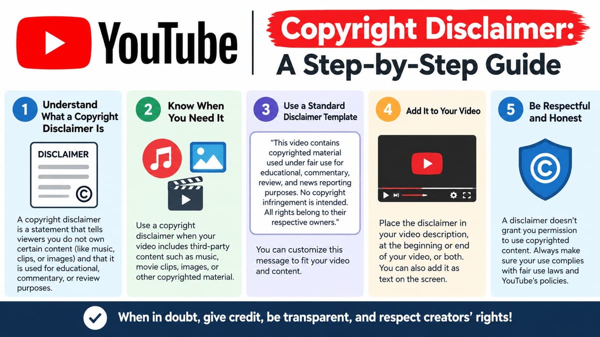 YouTube Copyright Disclaimer: A Step-by-Step Guide