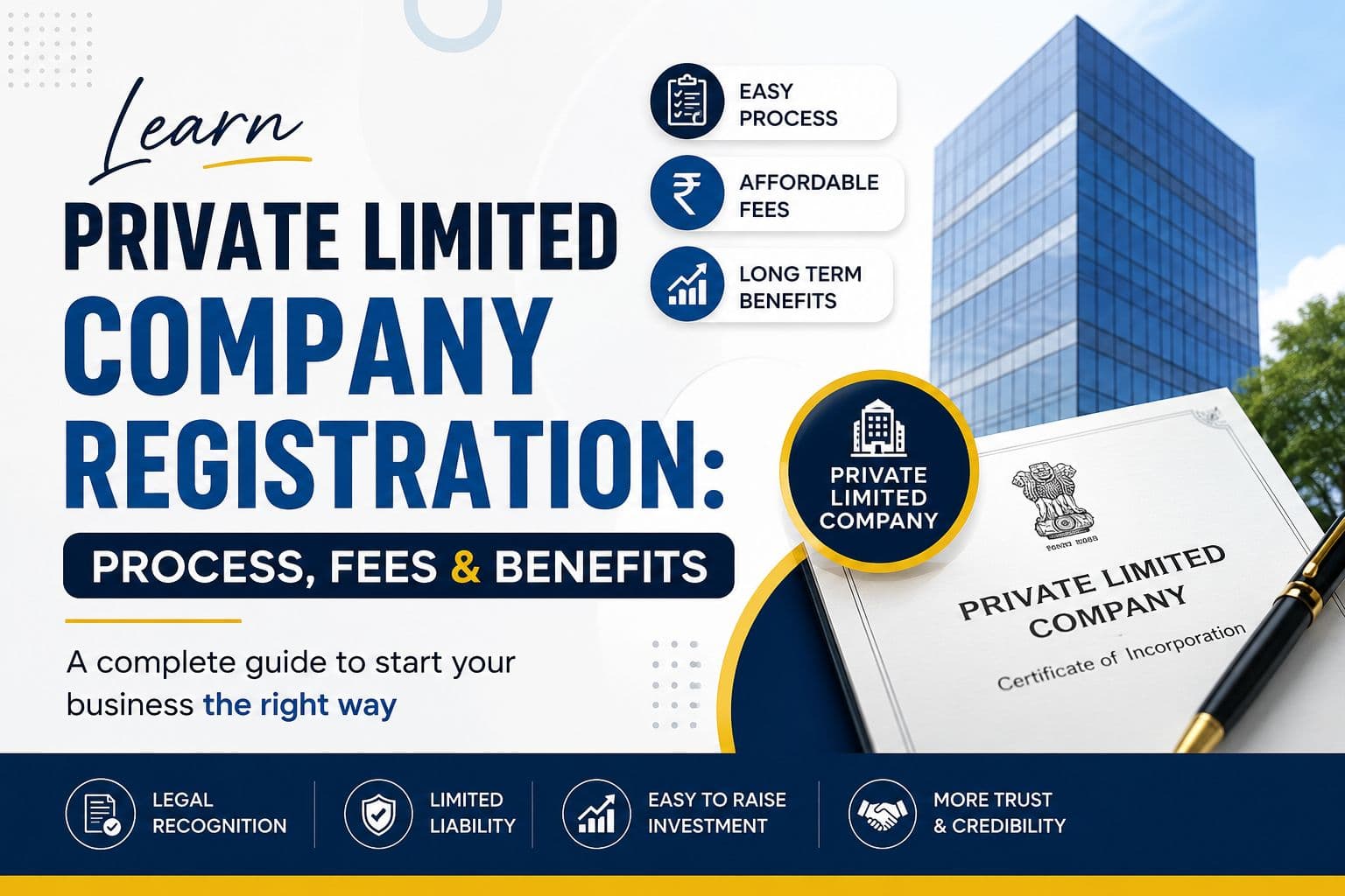 Learn Private Limited Company Registration: Process, Fees & Benefits