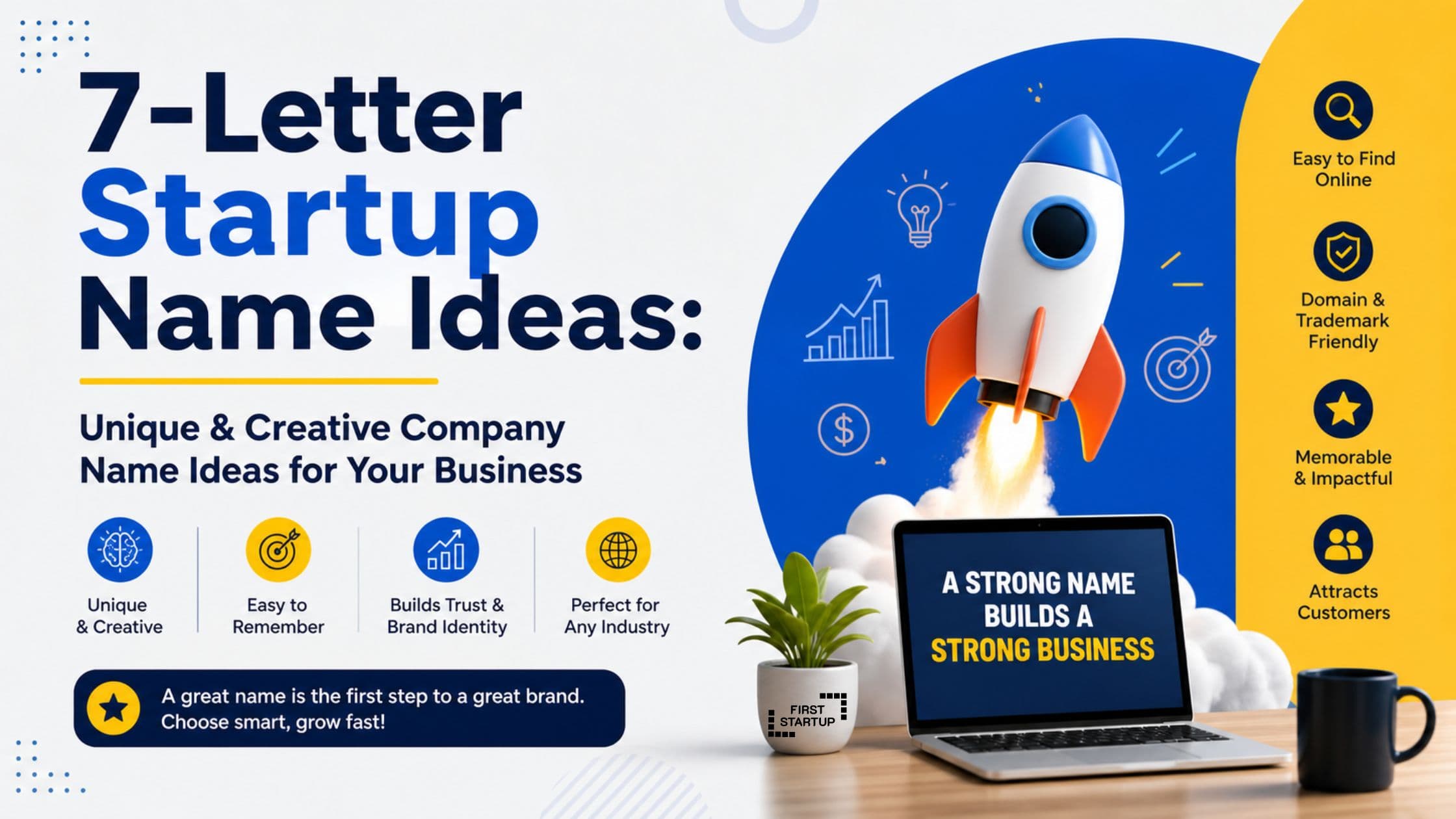 7-Letter Startup Name Ideas: Unique & Creative Company Name Ideas for Your Business